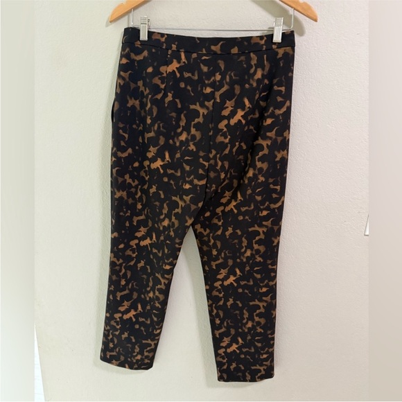 Theory Black and Brown Leopard Print Cropped Set - Picture 4 of 4